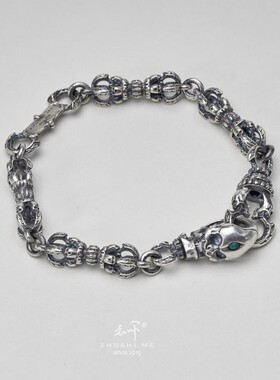 主师情侣银质暗黑时尚百搭