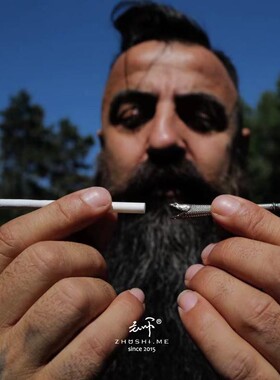 主师原创2025新款暗黑系蛇烟嘴新款细支铜银925循环可清洗半滤嘴