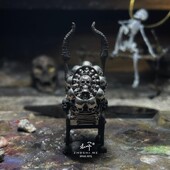 s925纯银骷髅戒指 主师原创设计 九颅朝圣 五行天命金木水火土