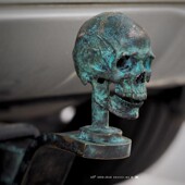 主师银饰工作室纯手工青铜骷髅拖车球拖车钩艺术装 饰件鬼头拖车球