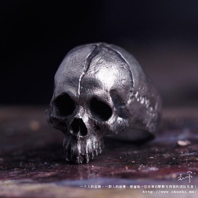 骷髅戒指主师纯银暗黑情侣