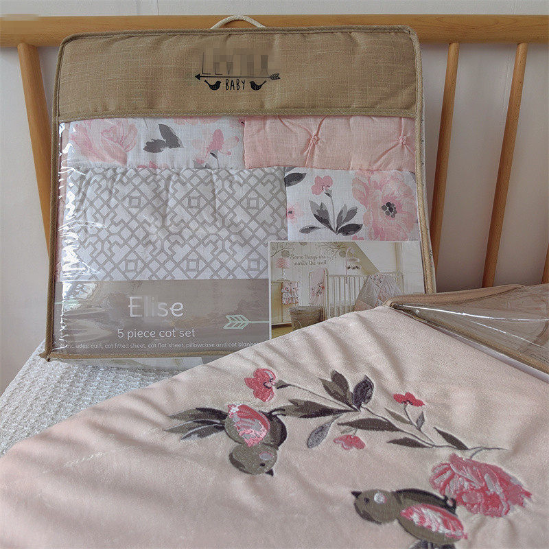 精美外贸出口原单纯棉刺绣花儿童女孩小被子全棉工艺毯子纯棉床单,床上用品,化纤被,淘宝优惠券,粉丝福利购,淘宝优惠卷