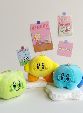 可爱星之卡比多巴胺糖果塔子挂件吊饰 Kriby眼镜彩色团子包包挂件