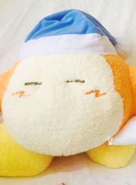 新款睡梦帽星之卡比瓦多迪毛绒公仔任天堂Kirby毛茸茸抱枕二次元
