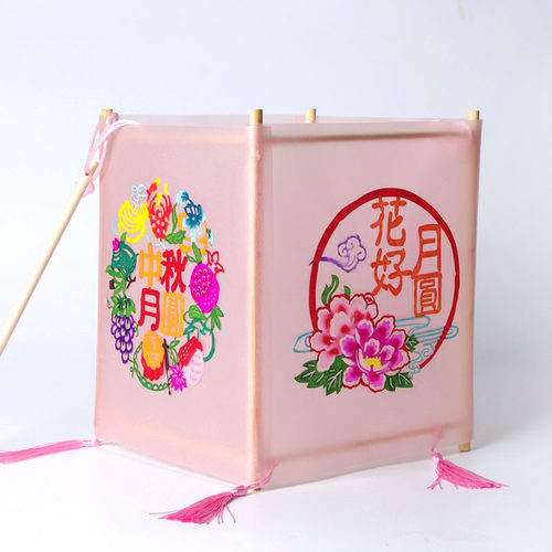 元旦新年龙福字传统兔子儿童手工diy灯笼非遗剪纸花灯宫灯材料