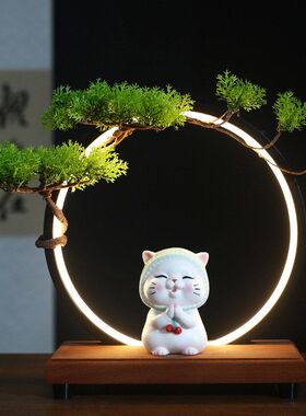 猫摆件子招财猫客厅装饰品办公室