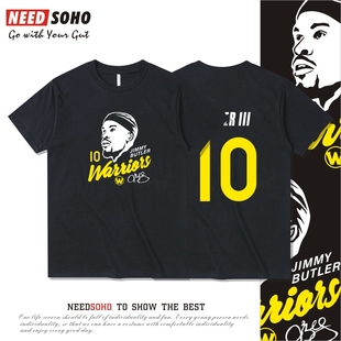吉米巴特勒T恤篮球衣服纯棉短袖半袖夏季男运动金州10号库里30号