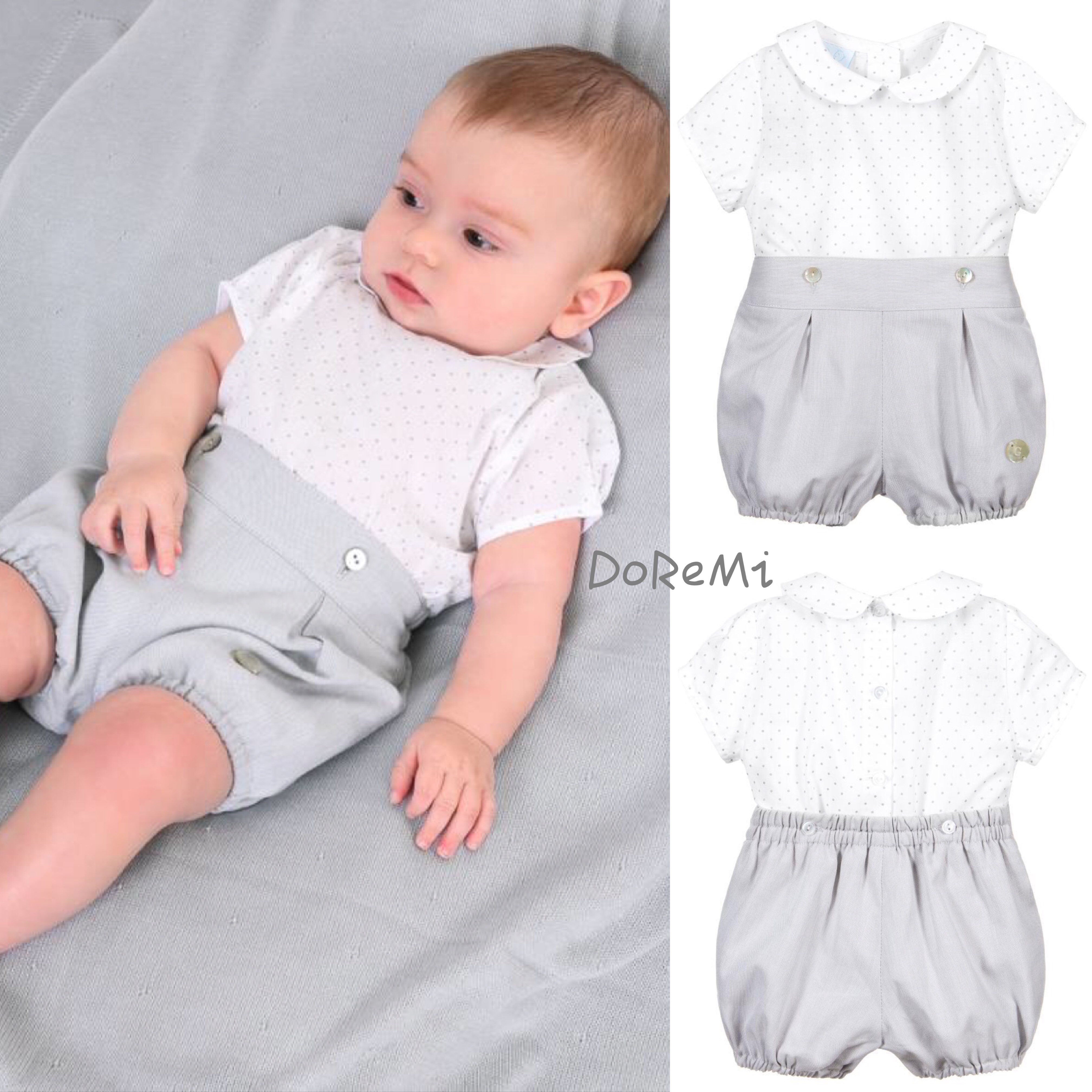 春夏新款西班牙童装中性分体套装