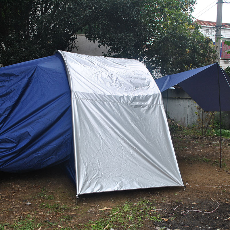 送涂银防雨罩电车露营车尾帐篷专业自驾游户外帐篷PU4000防雨等级
