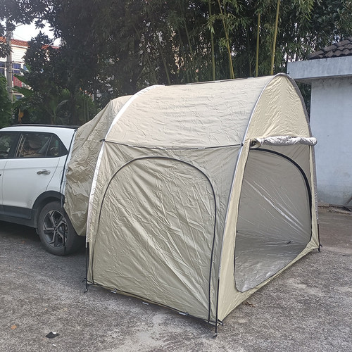 车尾防雨帐篷suv车尾延伸帐篷一体车尾露营帐篷简易搭建