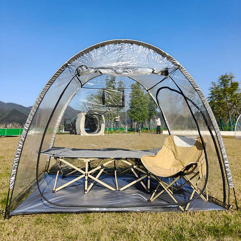便携阳光房户外隔风保温帐篷透明冬季火锅帐篷不含行军床折叠椅子