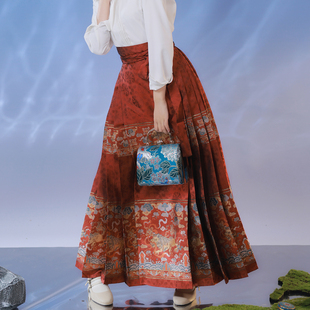 素羽华裳 原创汉服女明制马面裙仿妆花织金 特价 清仓 狮子球