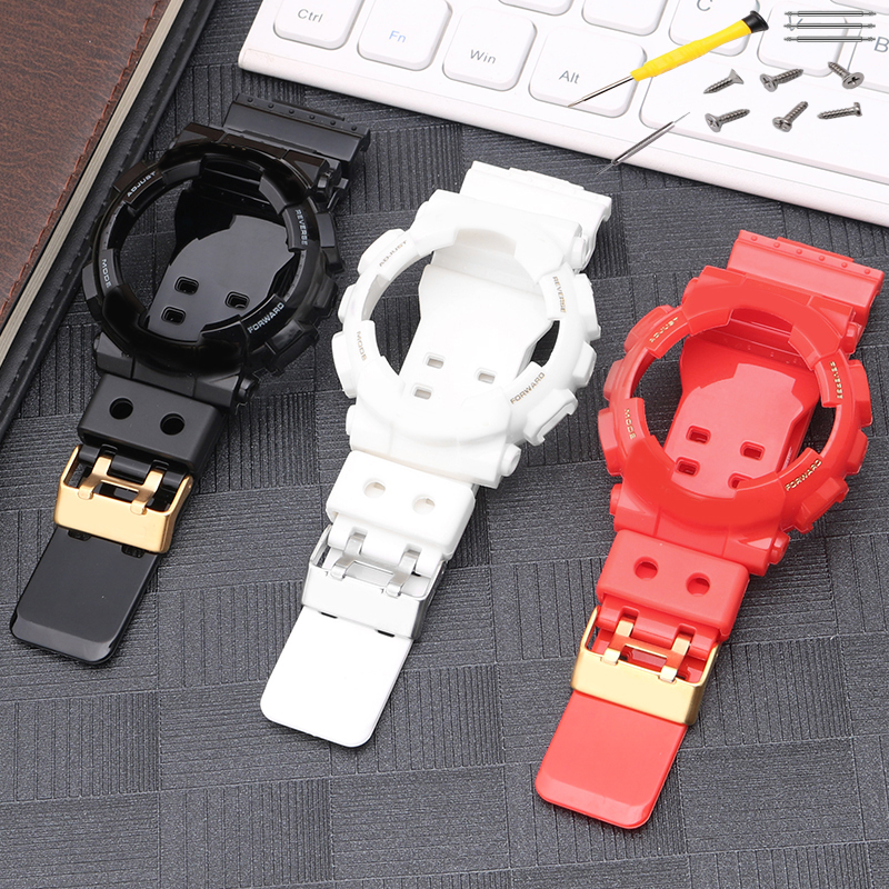 适配卡西欧黑金武士外表壳表带5146 5081GAX GDGA110 120 100配件