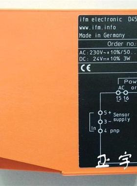 原装正品易福门IFM 传感继电器 D45127 DD0022 控制器