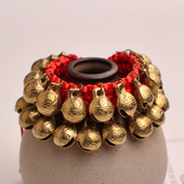 双层14MM铃铛手链女印度舞复古编织民族风舞蹈表演道具脚链响亮铃