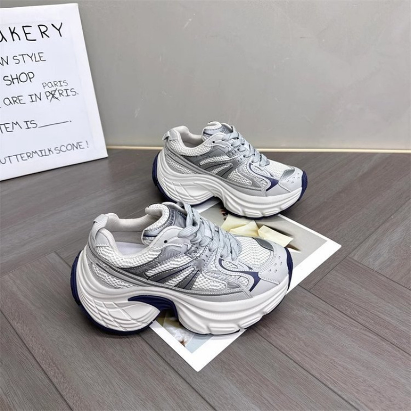 2024秋季新款厚底老爹鞋女小个子