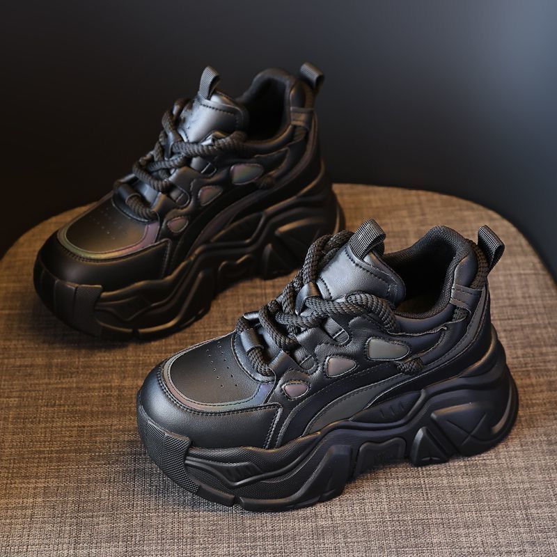 专柜断码厚底老爹鞋女2024新款小