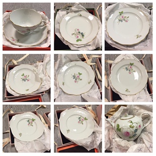 Meissen 梅森新 白玫瑰 新马赛 咖啡杯