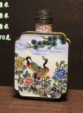 古玩景泰蓝画珐琅鼻烟壶特色手工艺礼品送长辈送亲朋友商务礼品