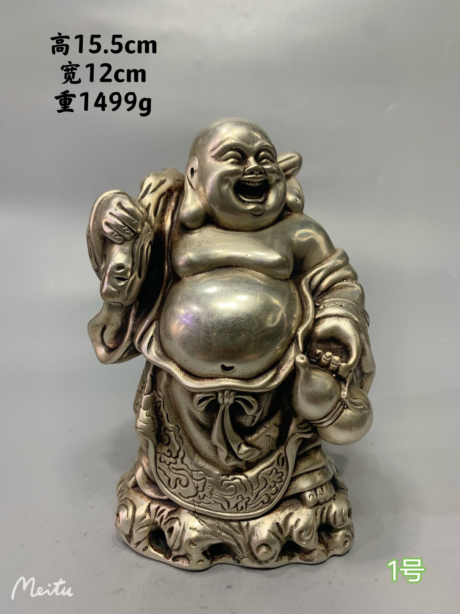 纯铜仿古白铜观音鎏银净瓶观音菩萨佛像摆件南海观音供奉工艺品