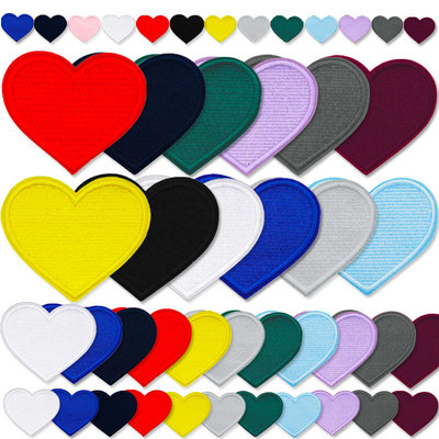 自粘刺绣桃心装饰修补