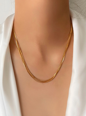 简约设计感多层项链小众新潮网红