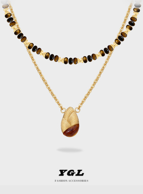 YGL轻奢原创女叠戴双层串珠项链