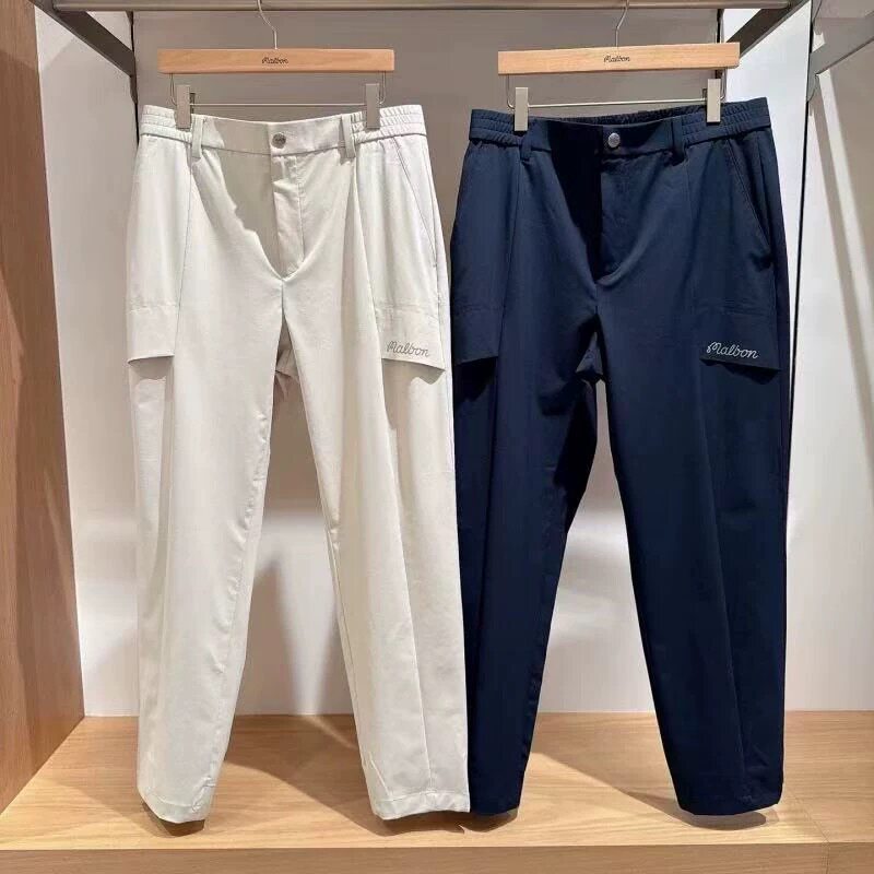 韩国malbon高尔夫男士长裤25新款高球运动休闲舒适透气速干直筒裤