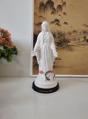 德化白瓷摆件家居饰品32.7CM礼品礼物工艺品陶瓷搭配底座