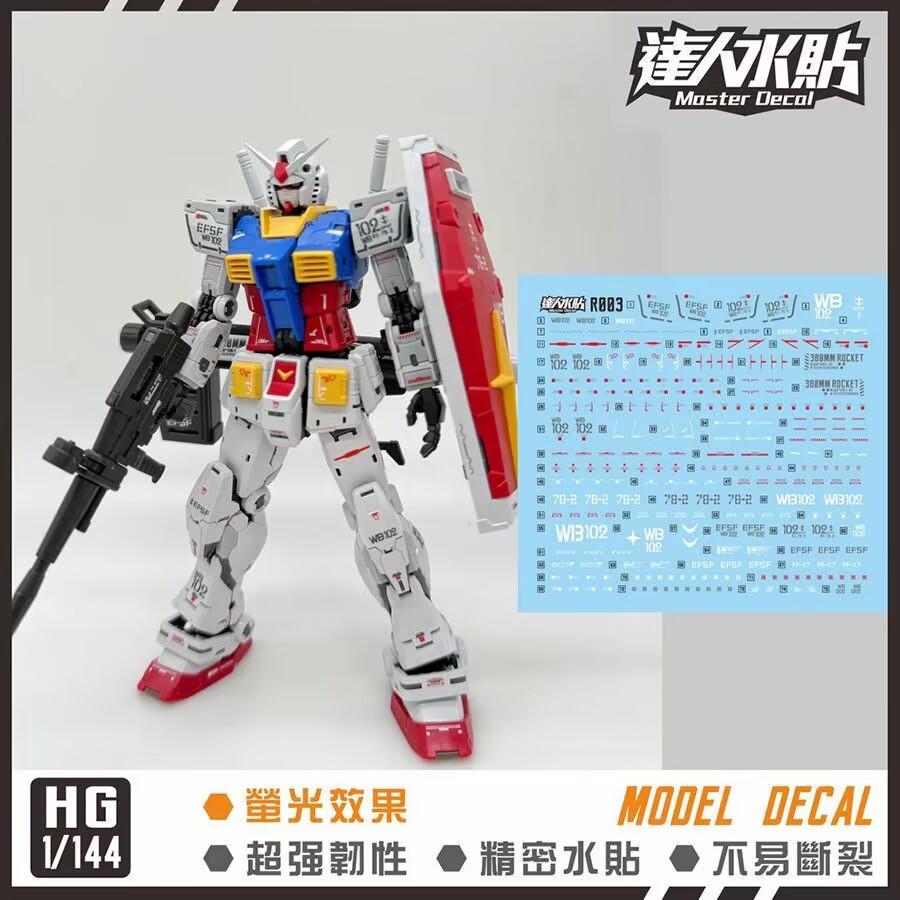 达人MASTER R003 元祖2.0 RG RX-78-2 U样式 1/144 水贴