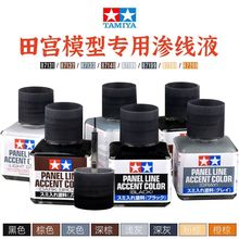 田宫 渗线液 高达模型旧化渍洗液 黑色灰色 模型制作 87131 87133