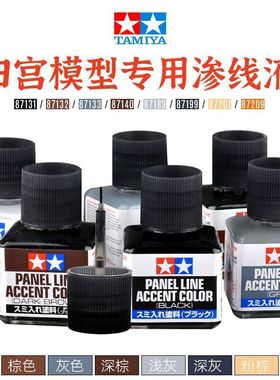 田宫 渗线液 高达模型旧化渍洗液 黑色灰色 模型制作 87131 87133