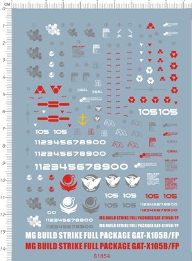 61854-Z0 MG Build 创战者全装备创制强袭全装扩展强袭gd水贴