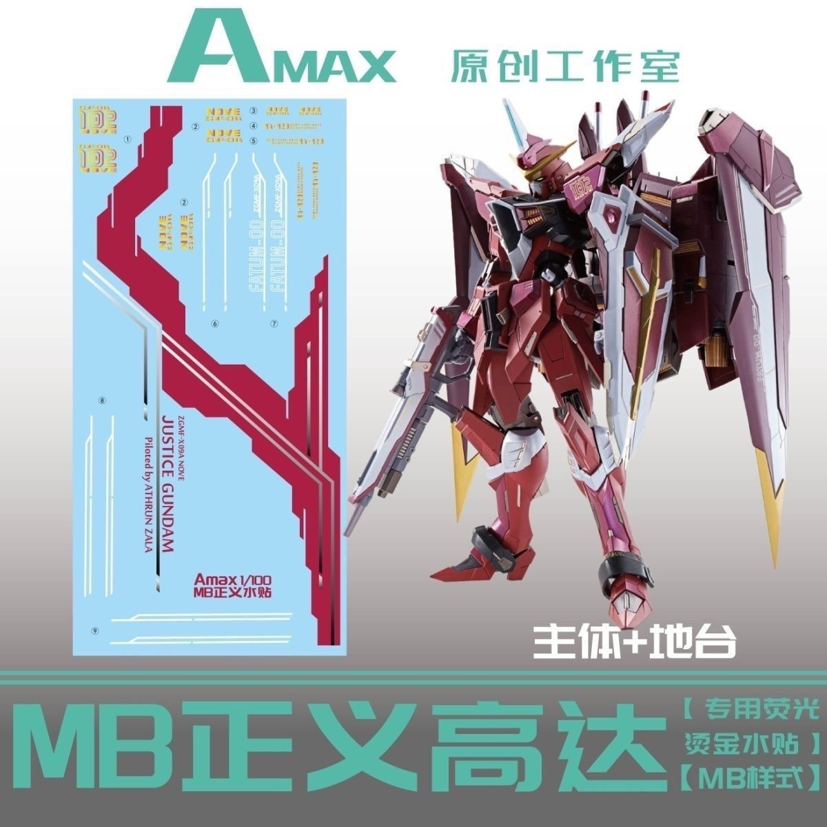 AMAX MB正义高达水贴(荧光烫金) 8831水贴