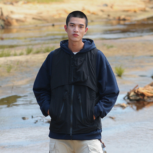 日系户外机能山系夹克多袋防水尼龙钓鱼马甲背心 HOVERAT 22F