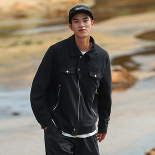 22F 高街翻领修身 解构拉链夹克美式 休闲外套男 春秋新款 HOVERAT