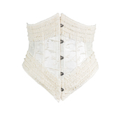 西太后原创lolita法式 优雅cla复古鱼骨腰封腰夹浮雕刺绣蕾丝束腰