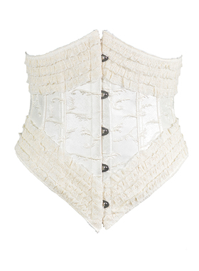 西太后原创lolita法式优雅cla复古鱼骨腰封腰夹浮雕刺绣蕾丝束腰