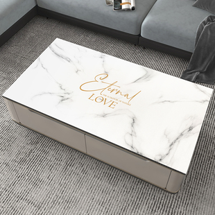 大理石纹皮革桌垫茶几垫防水防油防烫厚免洗轻奢pvc岩板茶几桌布