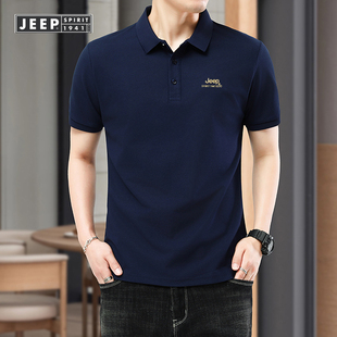 SPIRIT短袖 翻领刺绣POLO衫 JEEP t恤男夏季 上衣 商务休闲半袖 潮男装