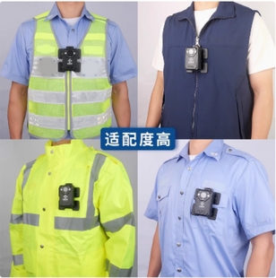 执法记录器仪胸前佩戴磁吸背夹配件固定磁力挂扣支架铁卡扣肩夹子