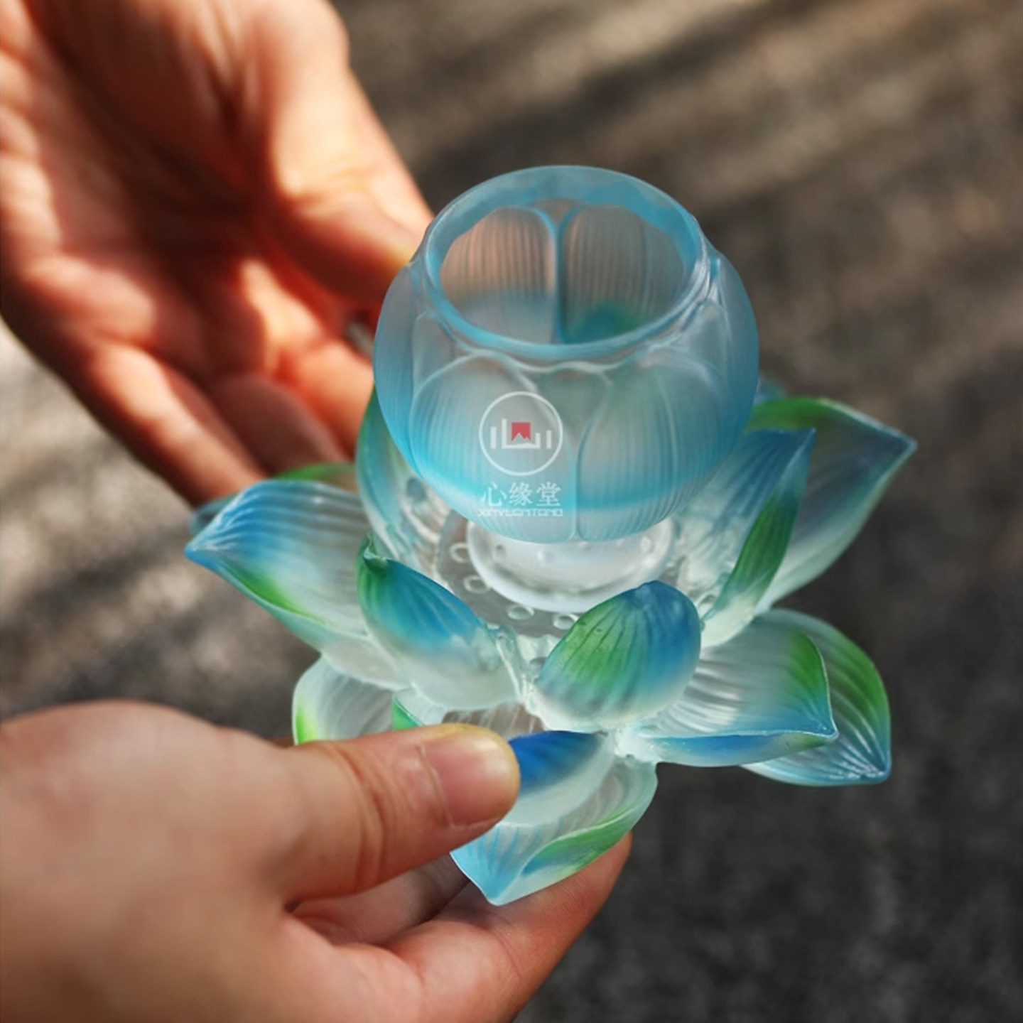 琉璃杯十二花神桃花紫薇茶杯主人杯托杯垫功夫茶具品茗杯