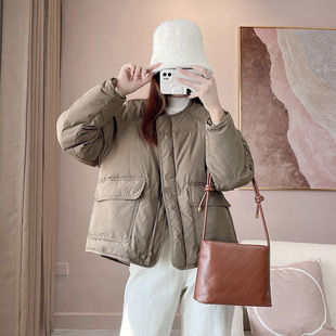 2023白鸭绒韩版 高端女冬季 嘉兴平湖羽绒服外套 羽绒服女款 清仓短款