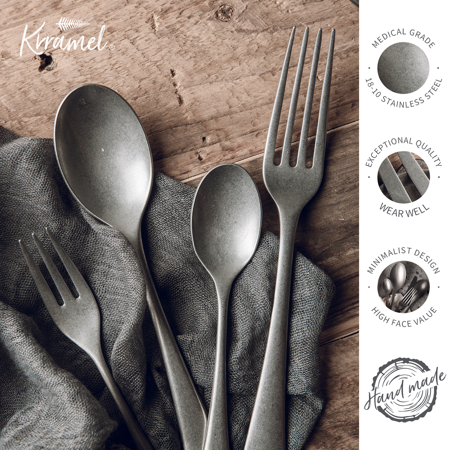 Krramel复古西餐餐具医用级高档