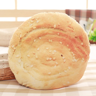 仿真芝麻烧饼抱枕鸡蛋煎饼毛绒玩具大饼靠枕午睡枕头搞笑整蛊礼物