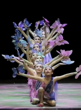 晓春飞蝶舞蹈道具指环戒指蝴蝶手指蝴蝶节目表演彩排六一春节元旦