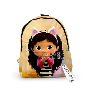 Gabby's Dollhouse背包印花双肩包盖比的娃娃屋小学生书包3-6年级