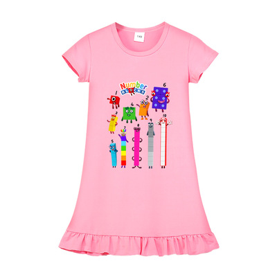 数字积木宝宝公主连衣裙