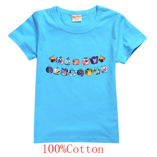 多色 休闲上衣薄款 blox fruits游戏卡通儿童T恤2023夏圆领纯棉短袖