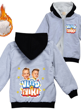 弗拉德与尼基Vlad and Niki儿童外套加绒加厚卡通衣服中小童 冬季